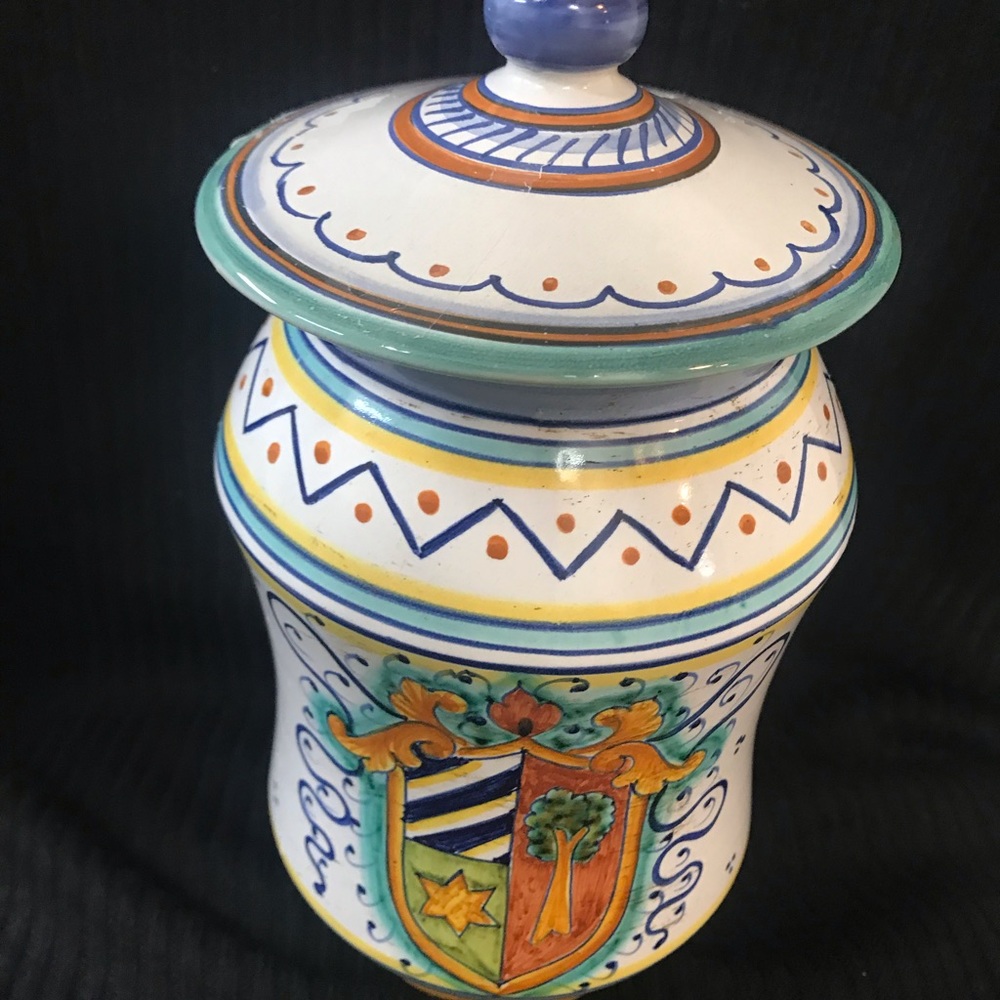 Italian Deruta Hand-painted Jar